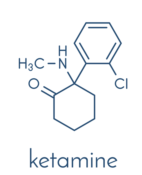 Chemical structure of ketamine